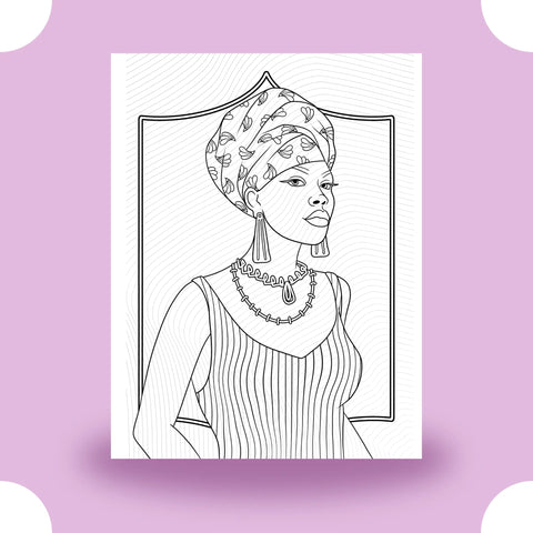 Confident Black Woman Coloring Page Dorothy Gilbert