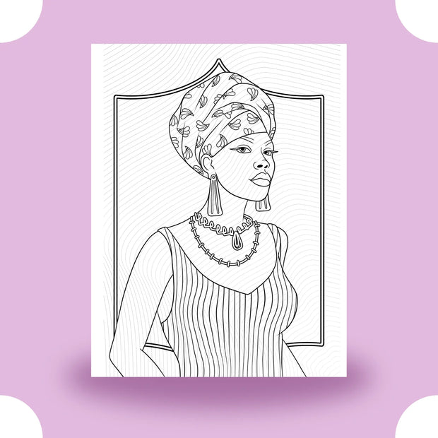 Confident Black Woman Coloring Page Dorothy Gilbert