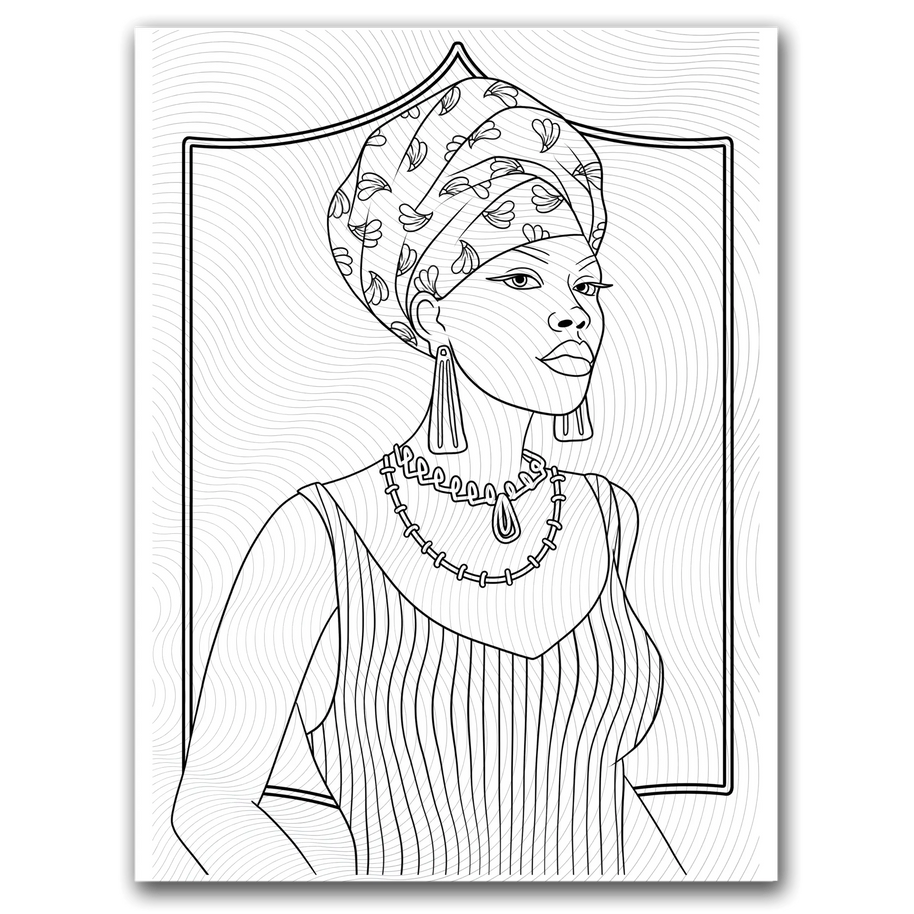 Confident Black Woman Coloring Page Dorothy Gilbert