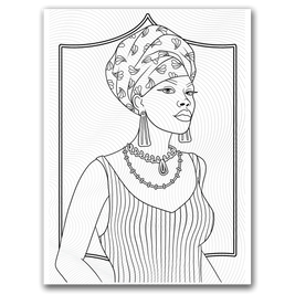 Confident Black Woman Coloring Page Dorothy Gilbert