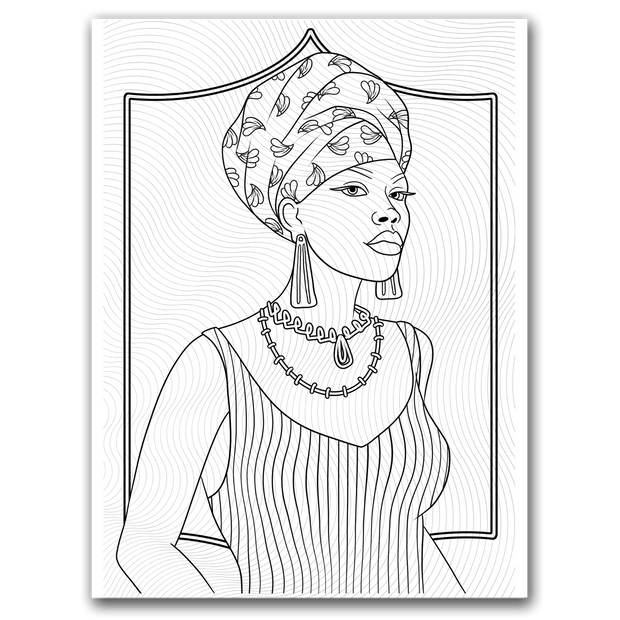 Confident Black Woman Coloring Page Dorothy Gilbert