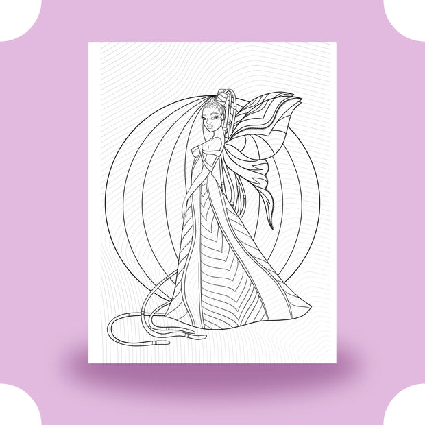 Cute Fairy Coloring Page Dorothy Gilbert