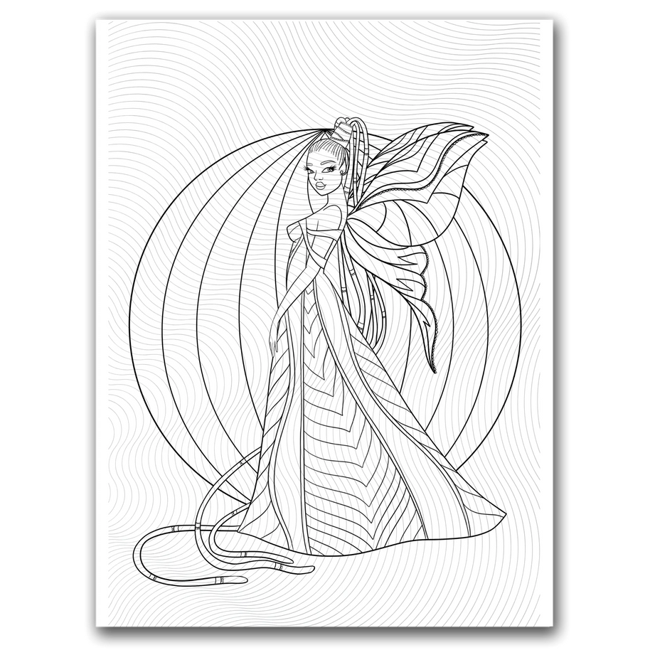 Cute Fairy Coloring Page Dorothy Gilbert