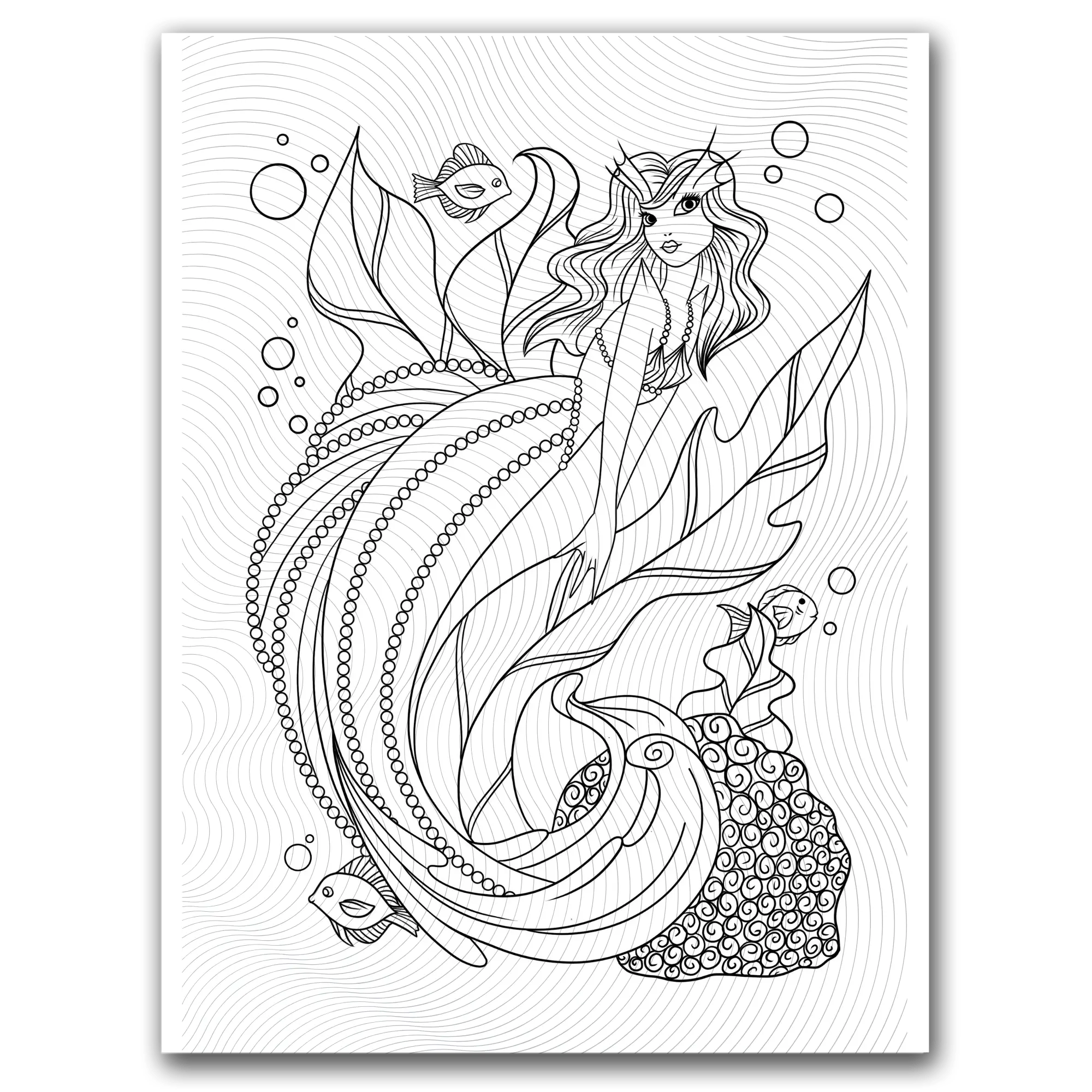 Mermaid Coloring Page – Pearl Queen Dorothy Gilbert
