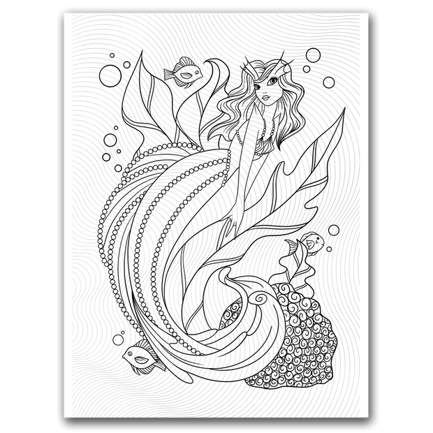 Mermaid Coloring Page – Pearl Queen Dorothy Gilbert