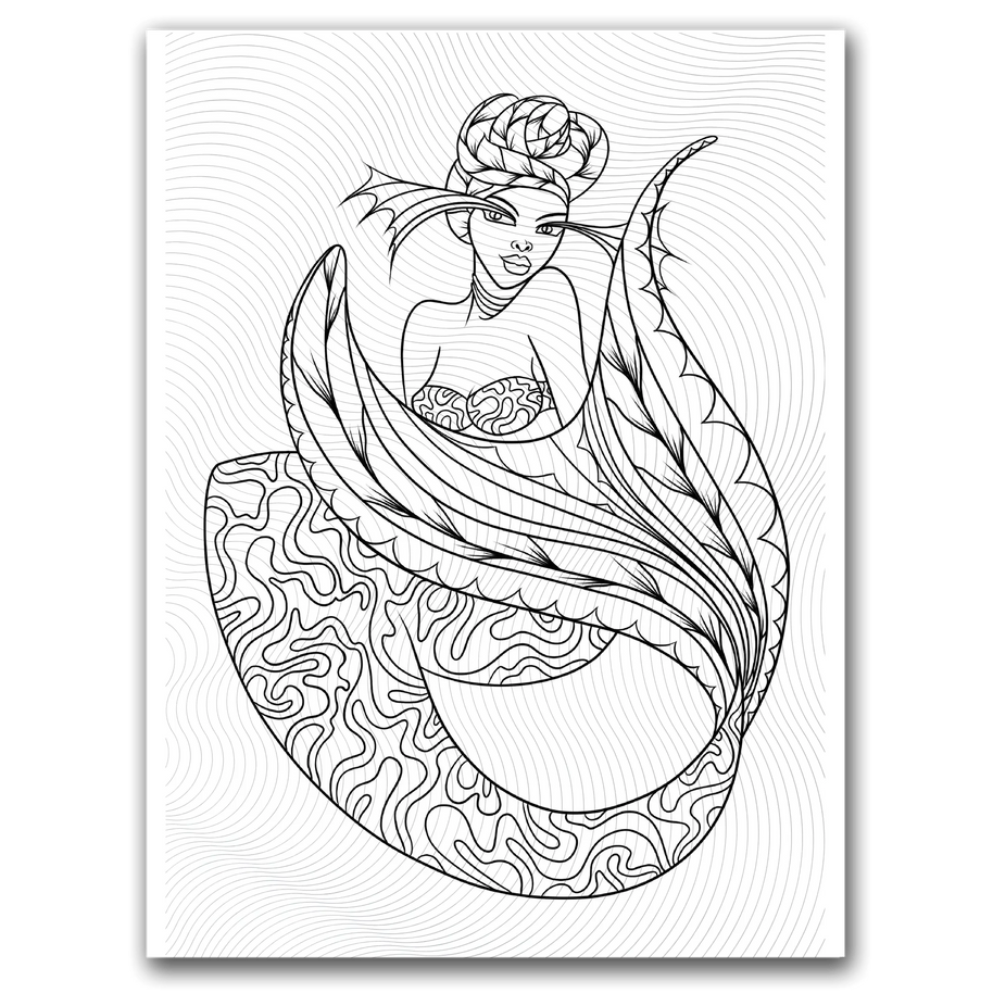 Mermaid Coloring Page (Printable) Dorothy Gilbert