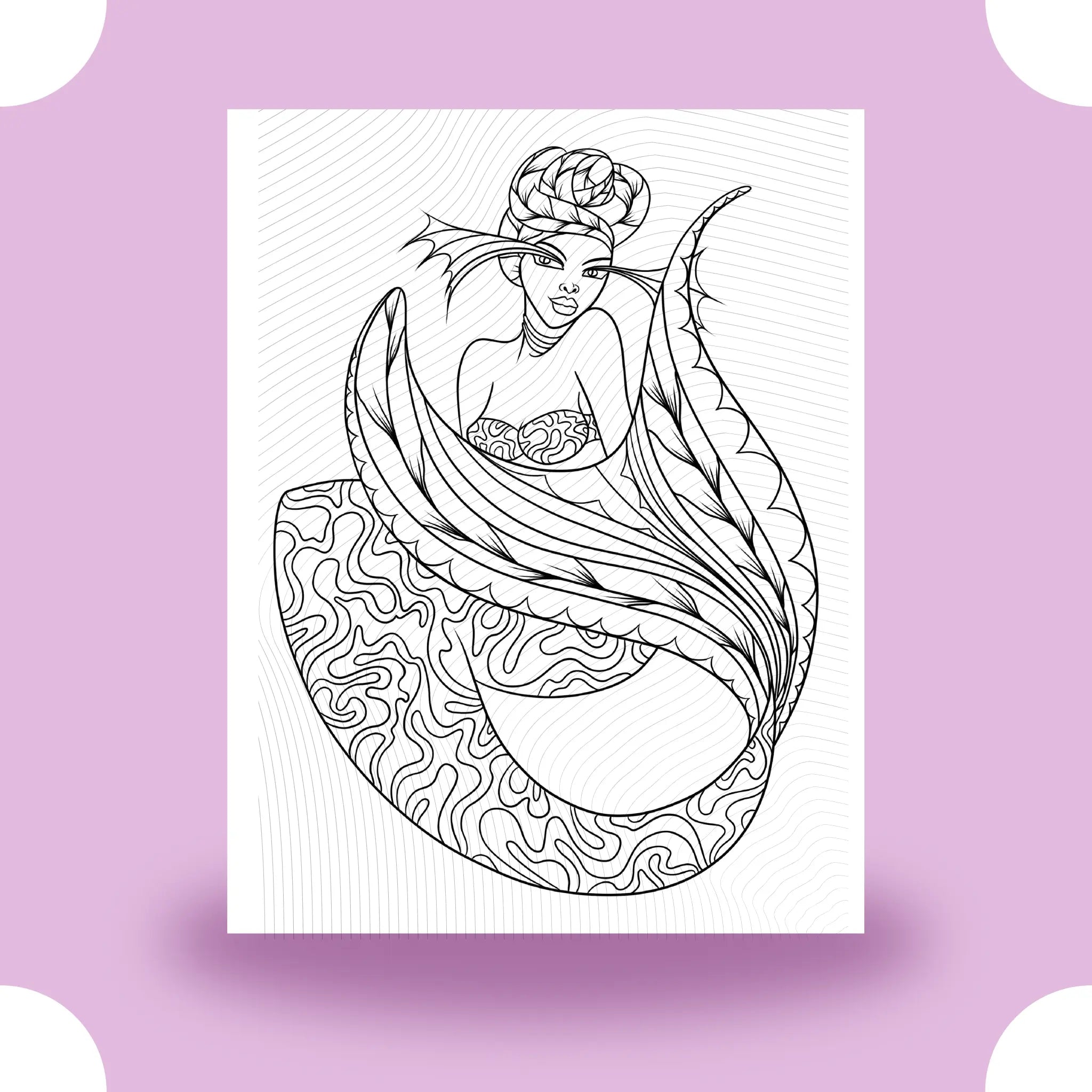 Mermaid Printable Coloring Page Dorothy Gilbert