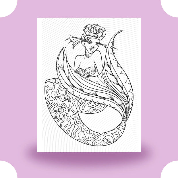 Mermaid Printable Coloring Page Dorothy Gilbert