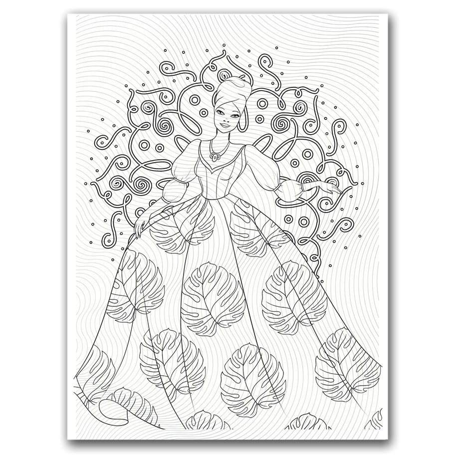 Princess Mandala Coloring Page (PDF)