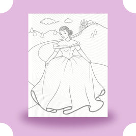 Princess with Castle Coloring Page Dorothy Gilbert
