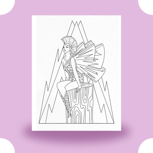 Punk Fairy Coloring Page Dorothy Gilbert
