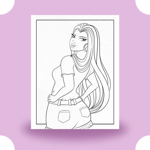 Summer Girl Coloring Page Dorothy Gilbert