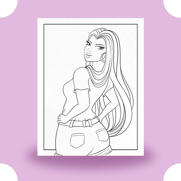 Summer Girl Coloring Page Dorothy Gilbert