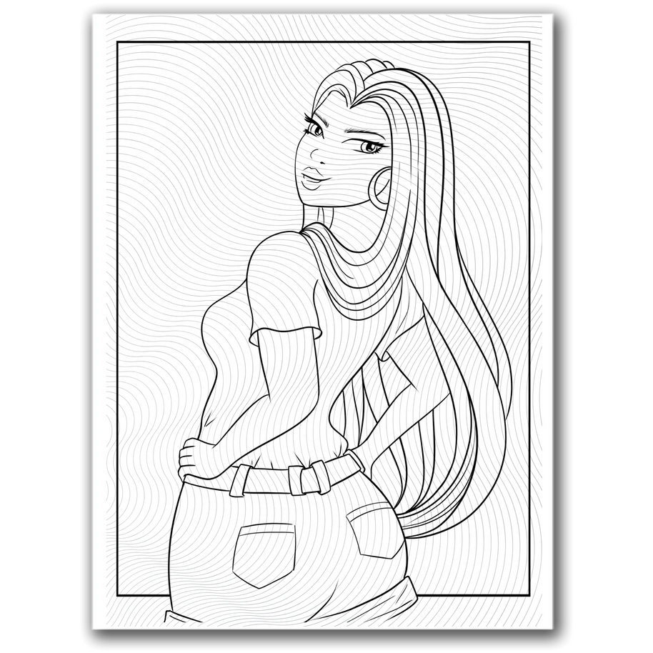 Summer Girl Coloring Page Dorothy Gilbert