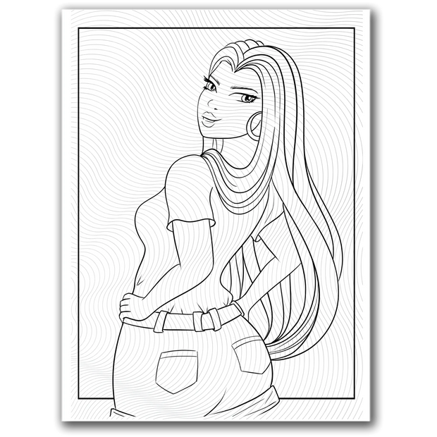 Summer Girl Coloring Page Dorothy Gilbert