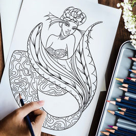 Fierce Fantasy Coloring Book Vol. 2: Melanin Mermaids Dorothy Gilbert